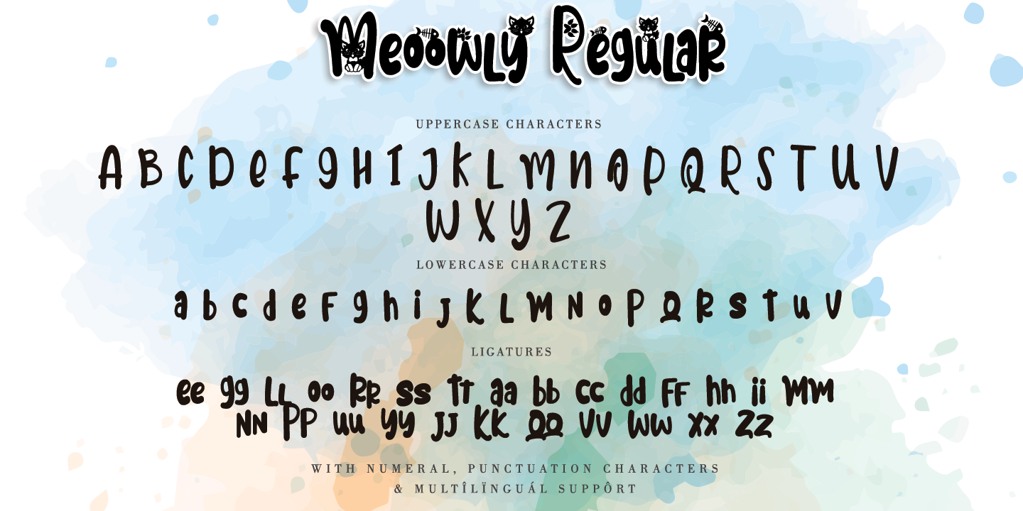 Meoowly Regular Font preview